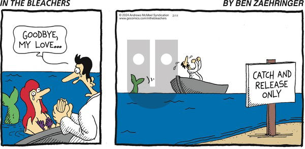 In the Bleachers - Sunday February 11, 2024 Comic Strip