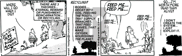 Over the Hedge on Tuesday April 9, 2002 Comic Strip