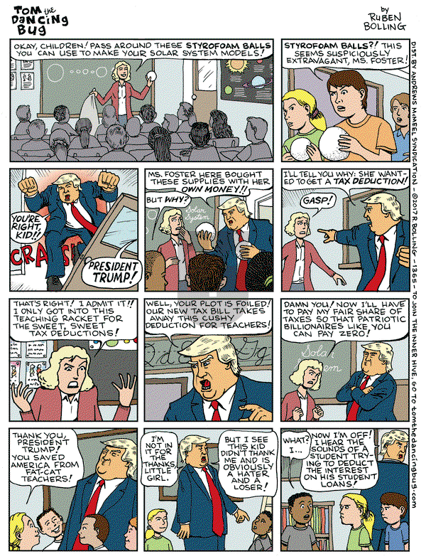 Tom the Dancing Bug on Friday December 1, 2017 Comic Strip