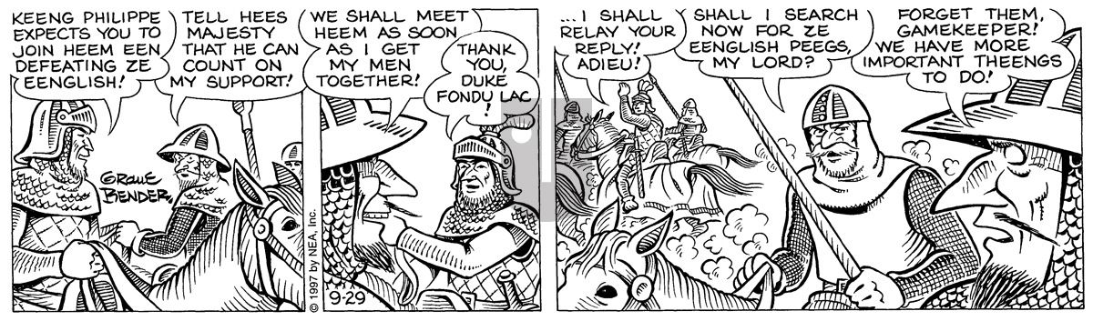 Alley Oop - Monday September 29, 1997 Comic Strip