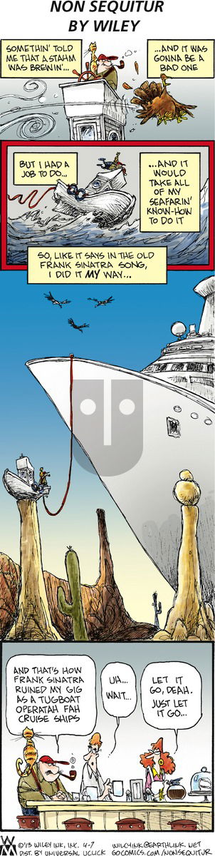 Non Sequitur on Sunday April 7, 2013 Comic Strip