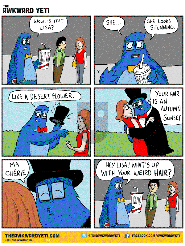 The Awkward Yeti on Tuesday November 25, 2014 Comic Strip