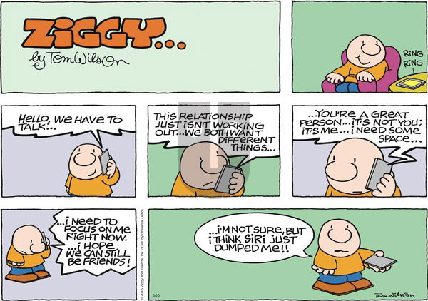 Ziggy on Sunday March 20, 2016 Comic Strip