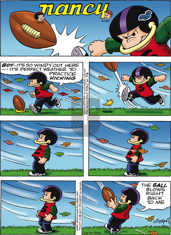Nancy on Sunday December 2, 2012 Comic Strip