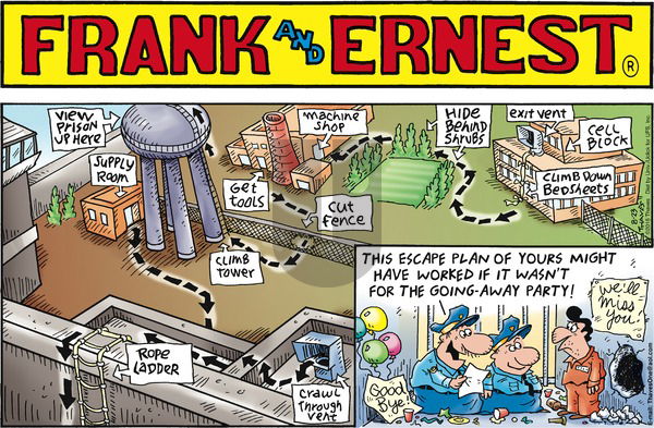 Frank and Ernest on Sunday August 23, 2015 Comic Strip