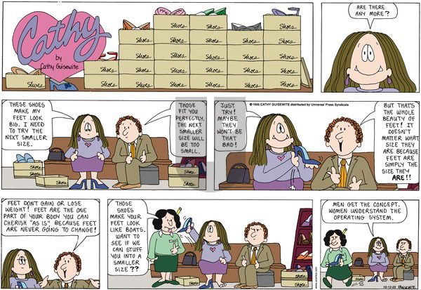 Cathy Classics on Sunday October 12, 2025 Comic Strip
