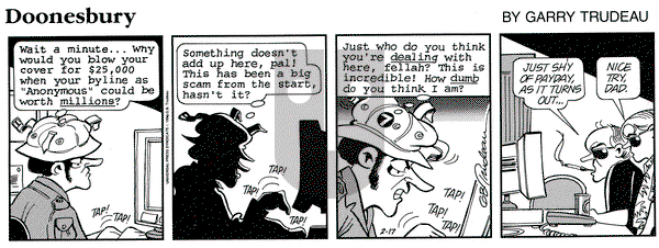 Doonesbury on Saturday February 17, 1996 Comic Strip