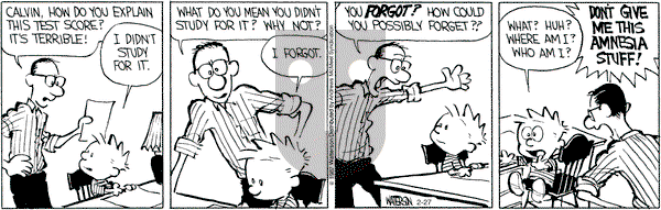 Calvin and Hobbes - Monday February 27, 2017 Comic Strip