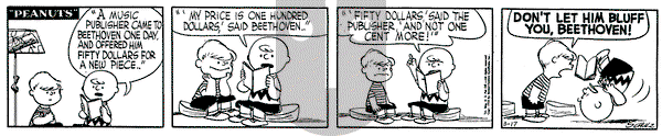Peanuts on Thursday March 17, 1955 Comic Strip