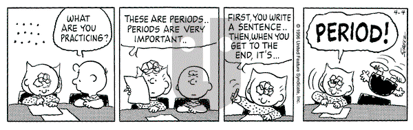 Peanuts on Thursday April 4, 1996 Comic Strip