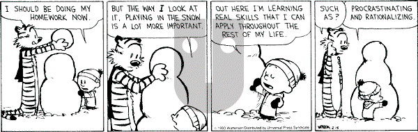Calvin and Hobbes - Monday February 15, 1993 Comic Strip