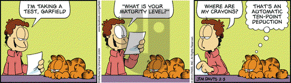 Garfield on Tuesday February 3, 2015 Comic Strip