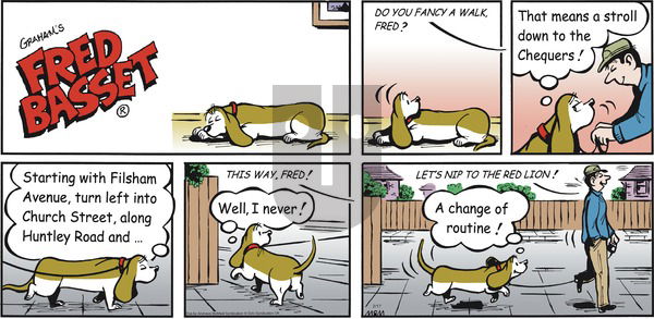 Fred Basset on Sunday February 17, 2019 Comic Strip