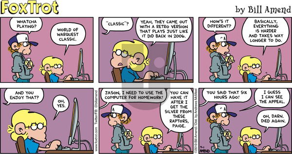 FoxTrot on Sunday September 1, 2019 Comic Strip