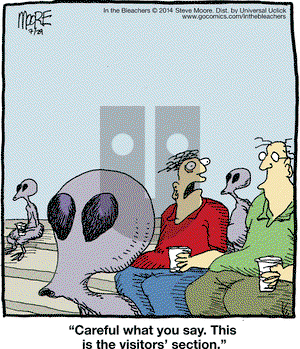 In the Bleachers on Tuesday July 29, 2014 Comic Strip