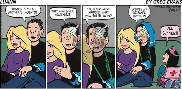 Luann on Sunday January 18, 2015 Comic Strip