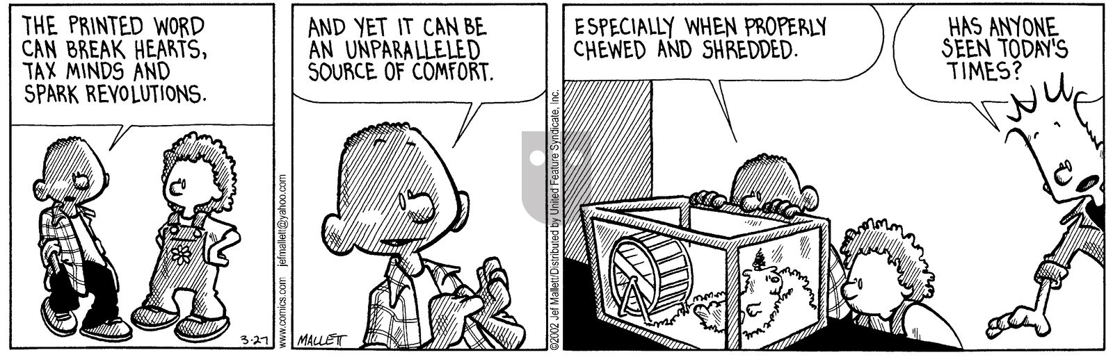 Frazz - Wednesday March 27, 2002 Comic Strip