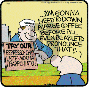 Ziggy on Monday January 22, 2018 Comic Strip