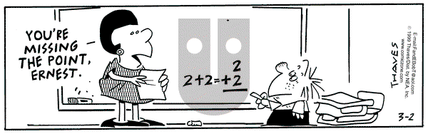 Frank and Ernest on Sunday April 18, 1999 Comic Strip