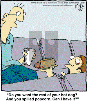 In the Bleachers on Wednesday April 16, 2014 Comic Strip