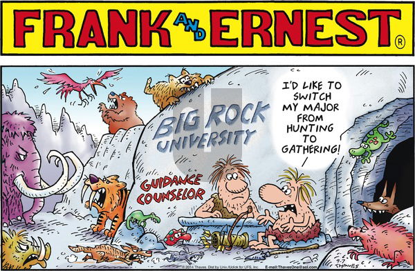 Frank and Ernest on Sunday September 7, 2014 Comic Strip