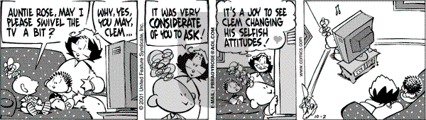 Rose is Rose on Tuesday October 2, 2001 Comic Strip