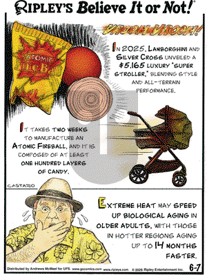 Ripley's Believe It or Not on Saturday June 7, 2025 Comic Strip