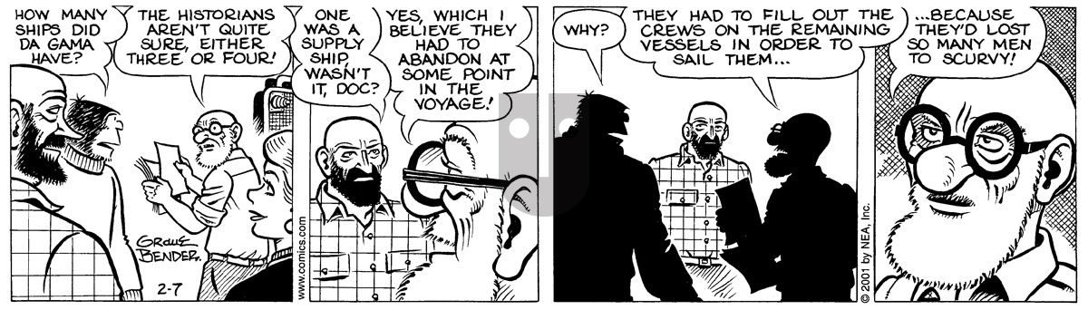 Alley Oop - Wednesday February 7, 2001 Comic Strip