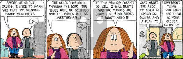 Cathy Classics on Friday February 28, 2003 Comic Strip