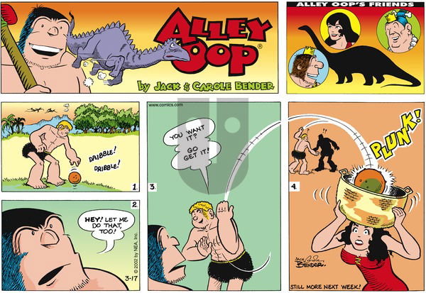 Alley Oop on Sunday March 17, 2002 Comic Strip