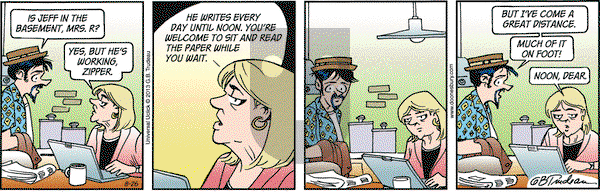 Doonesbury on Monday August 26, 2013 Comic Strip