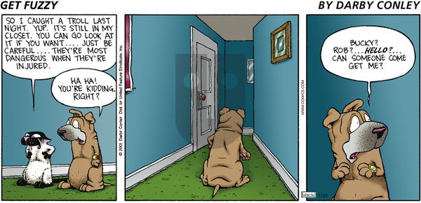Get Fuzzy on Sunday July 22, 2001 Comic Strip