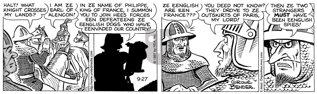 Alley Oop - Saturday September 27, 1997 Comic Strip