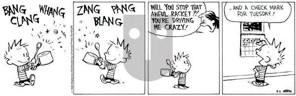 Calvin and Hobbes on Tuesday April 6, 1993 Comic Strip