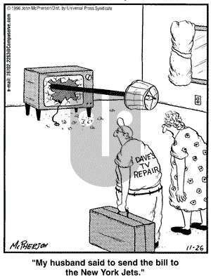 Close to Home on Tuesday November 26, 1996 Comic Strip