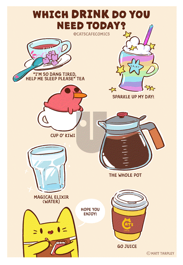 Cat's Cafe on Wednesday July 21, 2021 Comic Strip