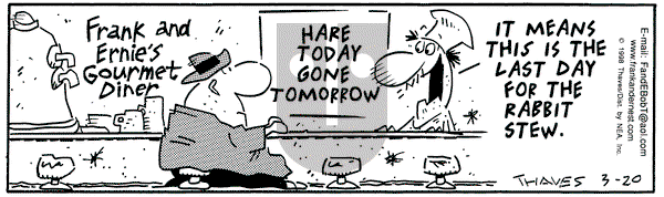 Frank and Ernest on Friday March 20, 1998 Comic Strip