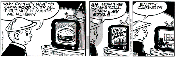 Nancy - Saturday August 9, 2003 Comic Strip