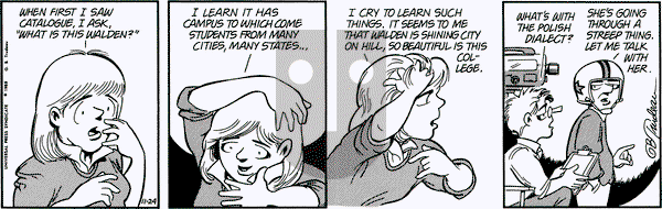 Doonesbury - Thursday November 24, 1988 Comic Strip
