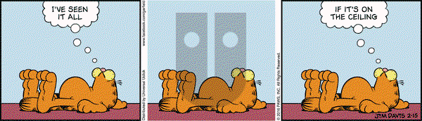 Garfield on Monday February 15, 2016 Comic Strip
