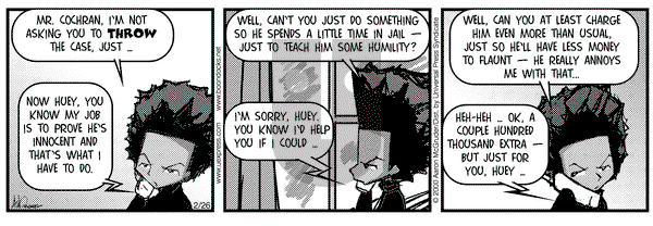 The Boondocks on Saturday February 26, 2000 Comic Strip