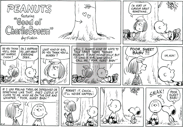 Peanuts - Sunday April 8, 1973 Comic Strip