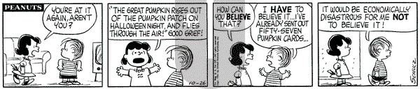 Peanuts on Thursday October 26, 1961 Comic Strip