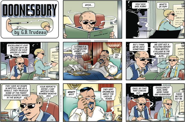 Doonesbury on Sunday January 31, 2010 Comic Strip