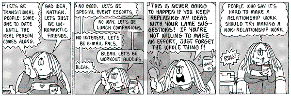 Cathy Classics on Monday November 4, 1996 Comic Strip