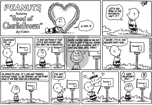 Peanuts - Sunday February 16, 1969 Comic Strip