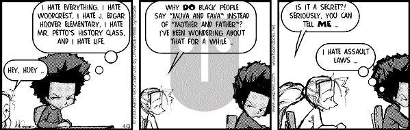 The Boondocks on Monday November 5, 2007 Comic Strip