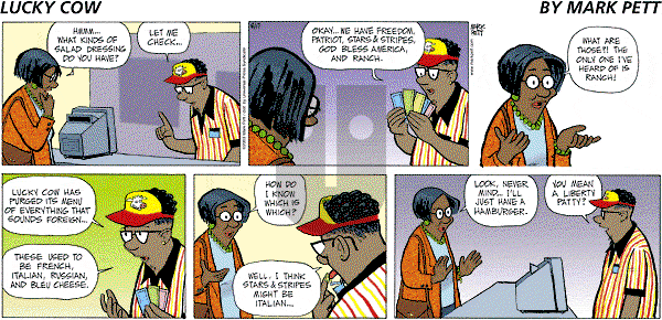 Lucky Cow on Sunday August 17, 2003 Comic Strip