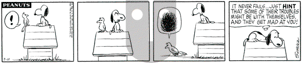 Peanuts on Wednesday July 11, 1962 Comic Strip