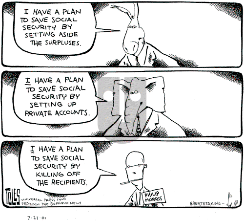 Tom Toles on Saturday July 21, 2001 Comic Strip